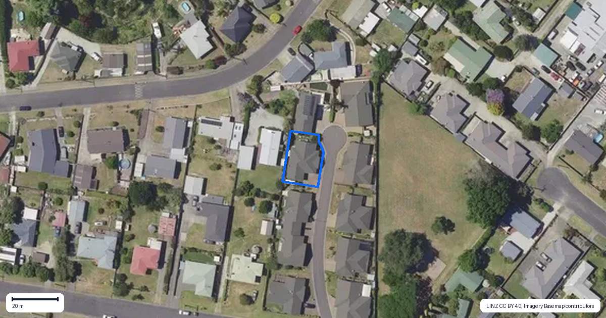 Property context map for 4 Coulston Place, Riverdale, Gisborne