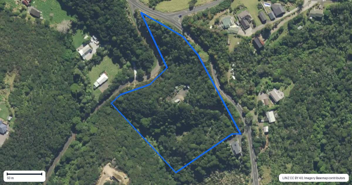 Property context map for 5 Taonga Lane, Tutukaka, Whangarei