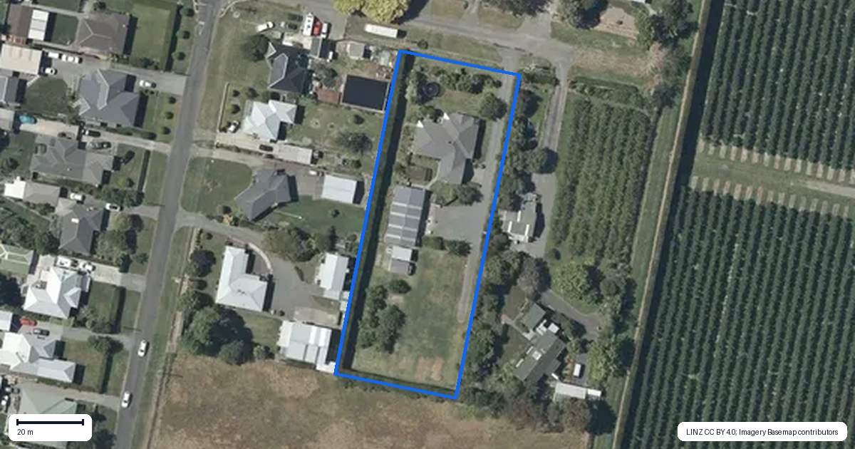 Property context map for 23 McElwee Street, Jervoistown, Napier