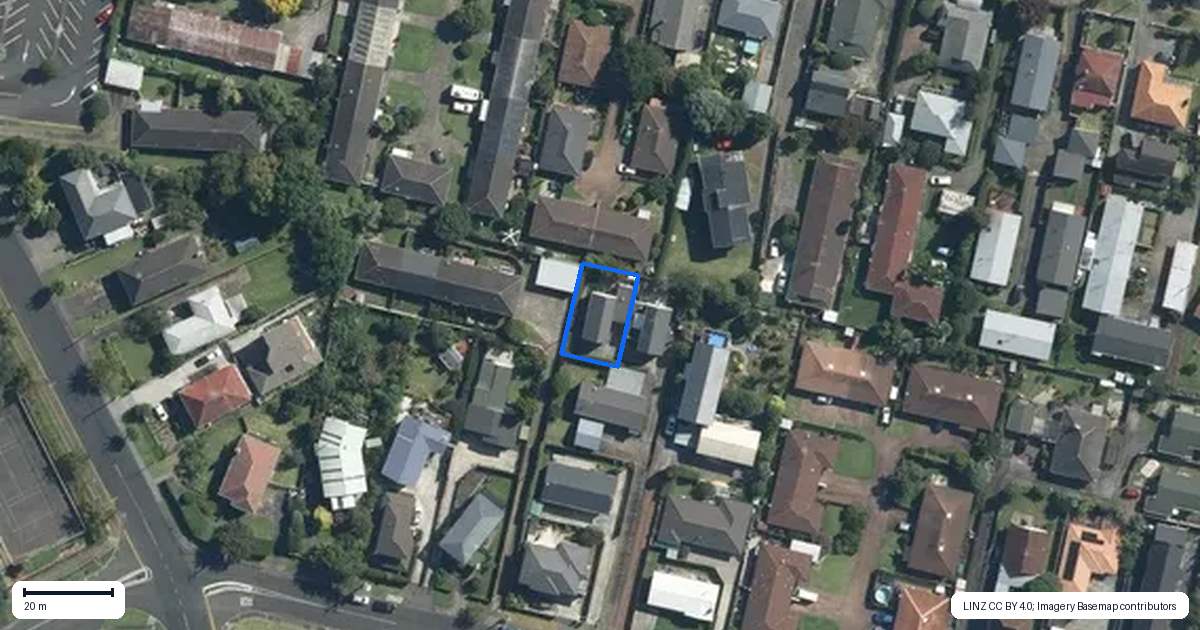 Property context map for 14B Allenby Road, Panmure, Auckland
