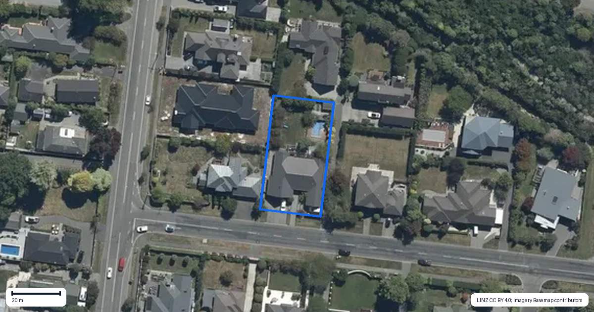 Property context map for 29 Hussey Road, Harewood, Christchurch