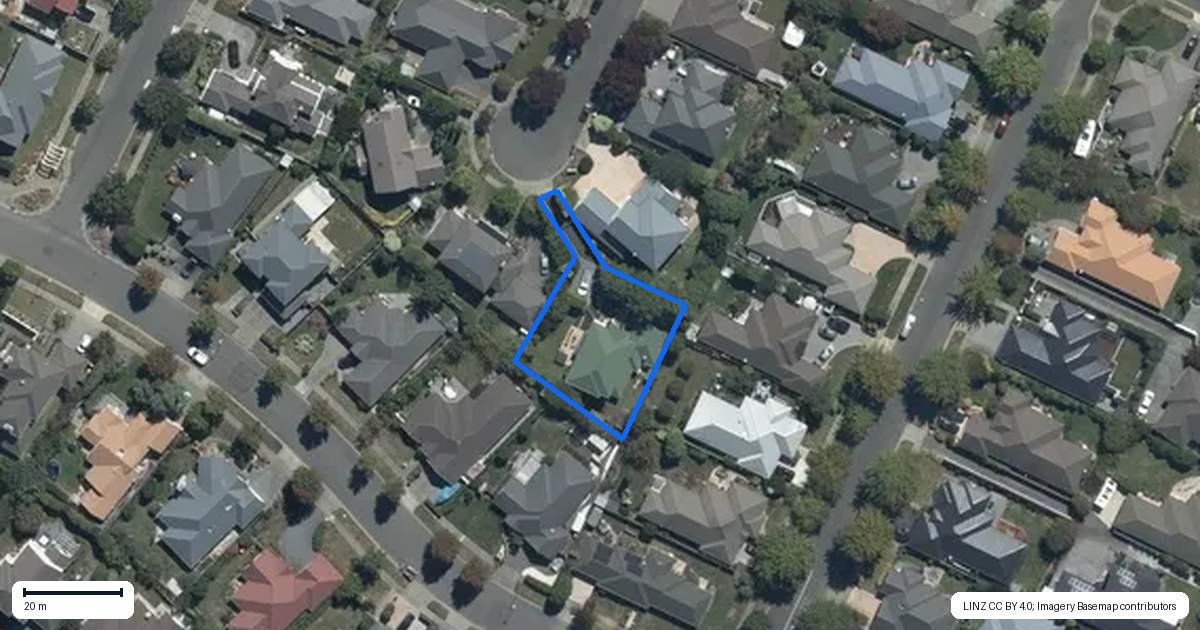 Property context map for 17 Jasper Place, Northwood, Christchurch