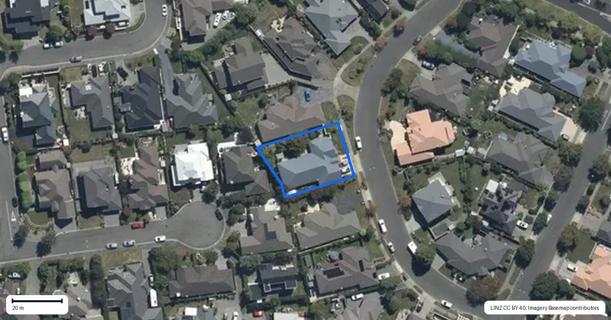 Property context map for 14 Caroline Way, Northwood, Christchurch