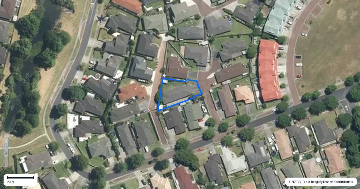Property context map for 40 Carisbrook Crescent, Papakura