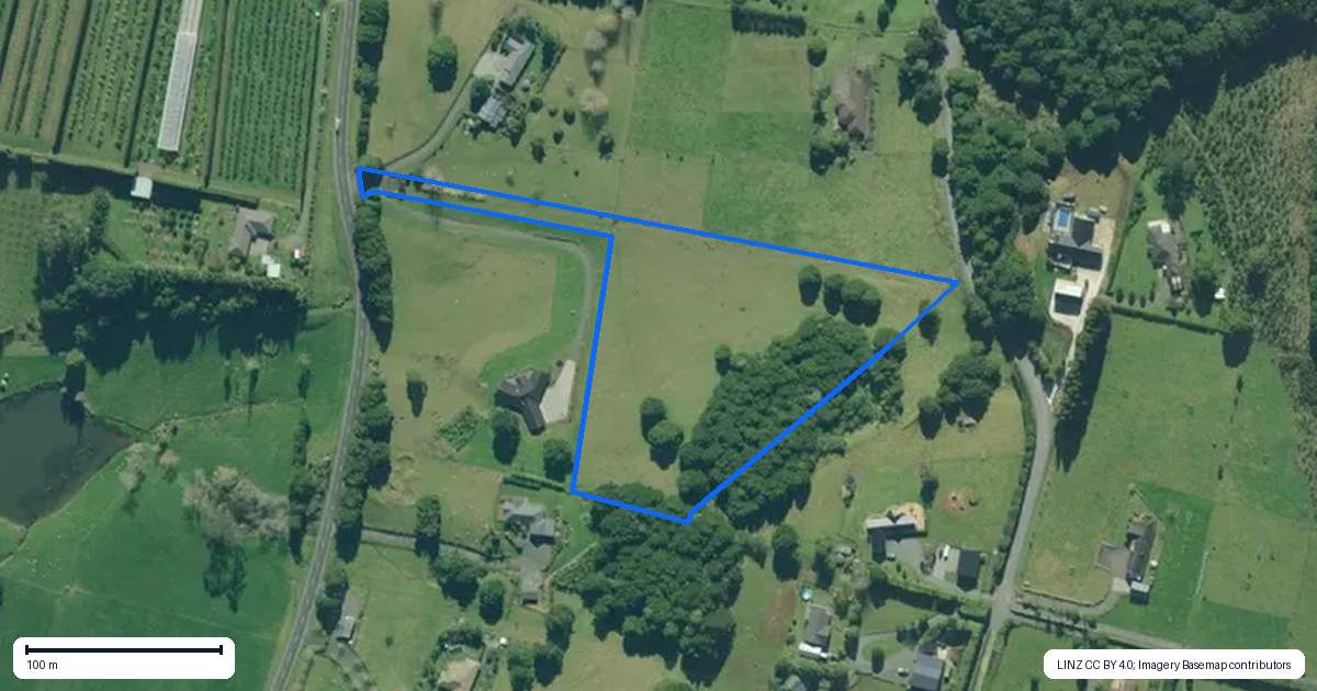 Property context map for 75 Snooks Road, Maungatapere, Whangarei
