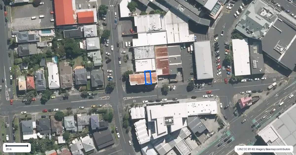 Property context map for 15B Rose Road, Grey Lynn, Auckland