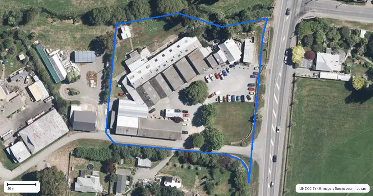 Property context map for 1473 Main North Road, Waikuku