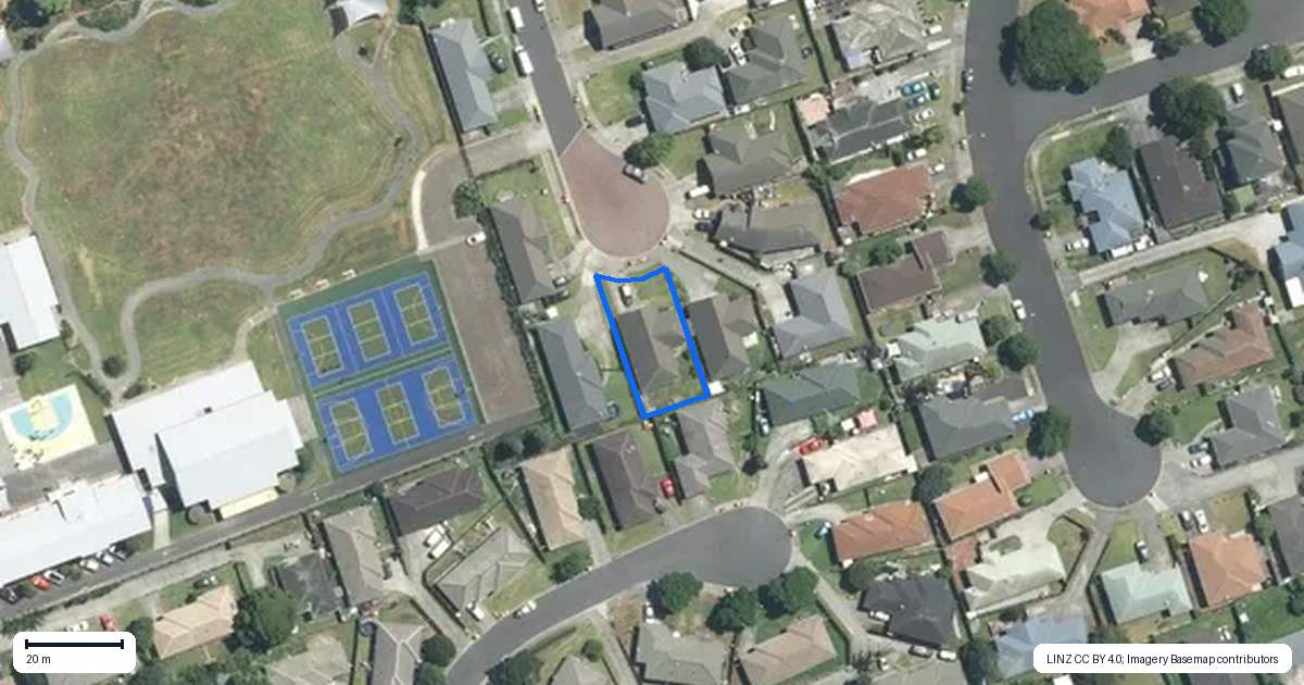 Property context map for 17 Old Park Place, Takanini, Auckland