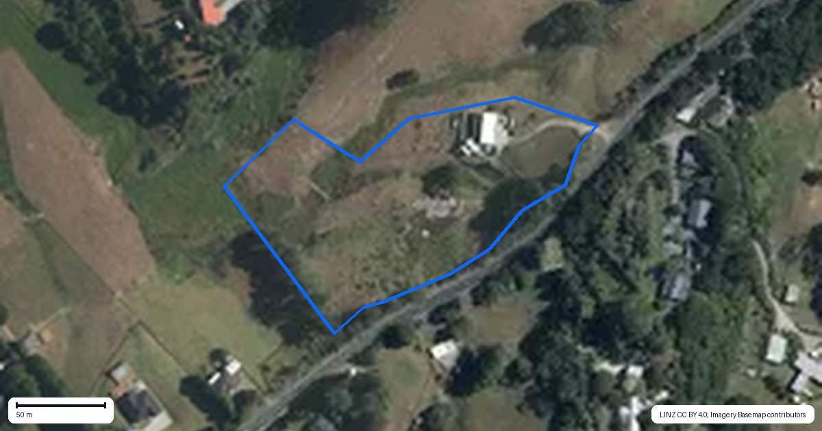 Property context map for 101 Waikoukou Valley Road, Waimauku