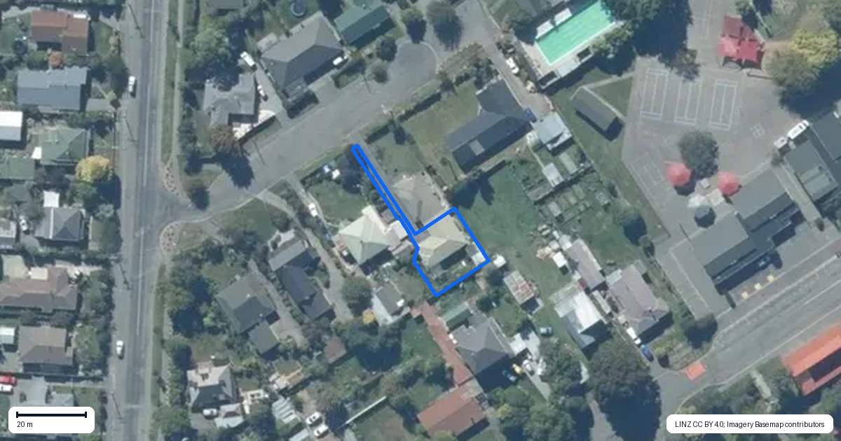 Property context map for 8A Johnston Street, Leeston