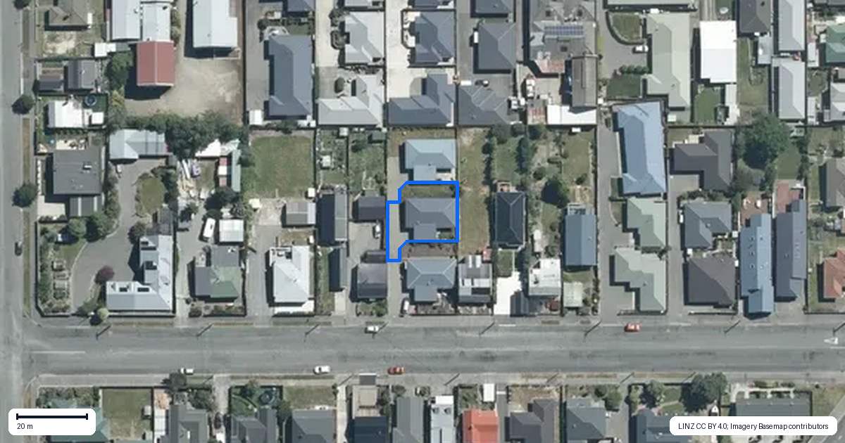 Property context map for 2/33 William Street, Parkside, Timaru