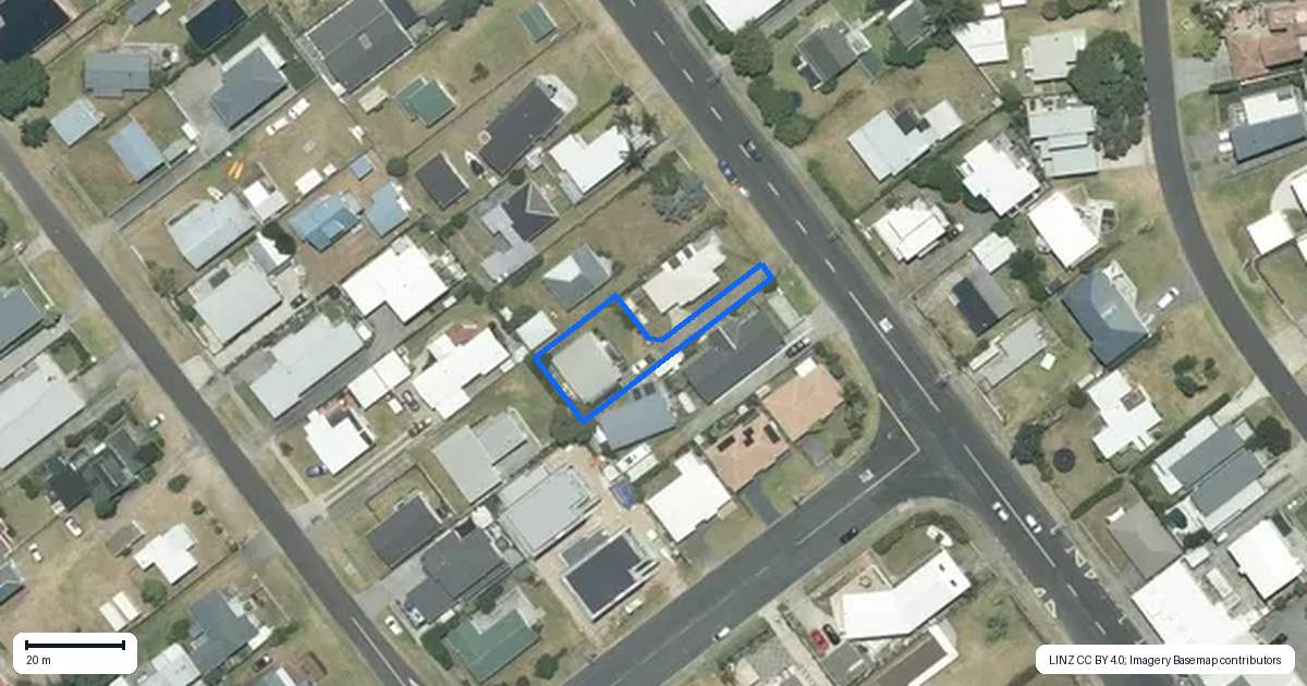 Property context map for 227B Ocean Road, Whangamata
