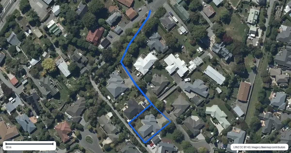 Property context map for 34 Edward Street, Prebbleton