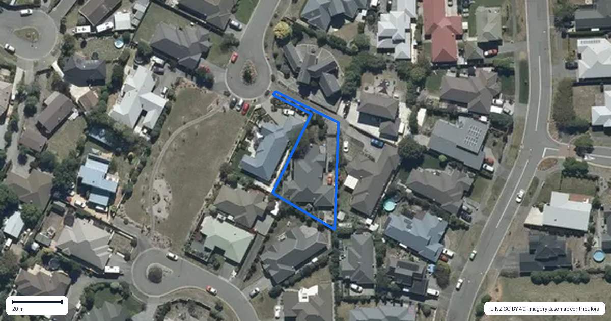 Property context map for 17 Evergreen Place, Parklands, Christchurch