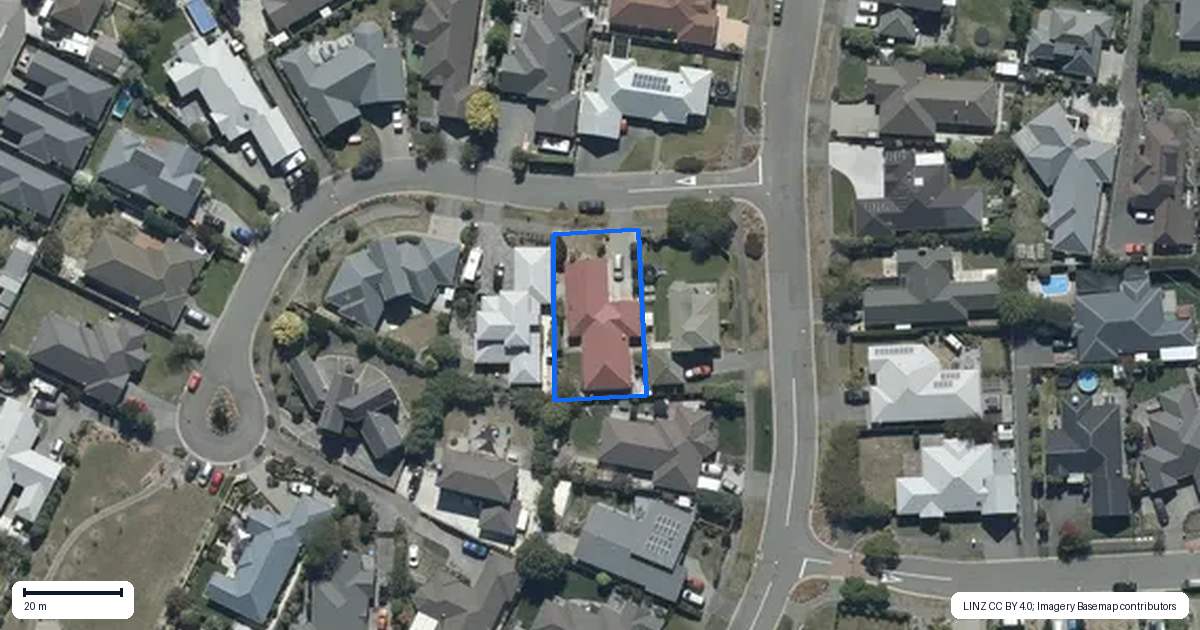 Property context map for 3 Evergreen Place, Parklands, Christchurch