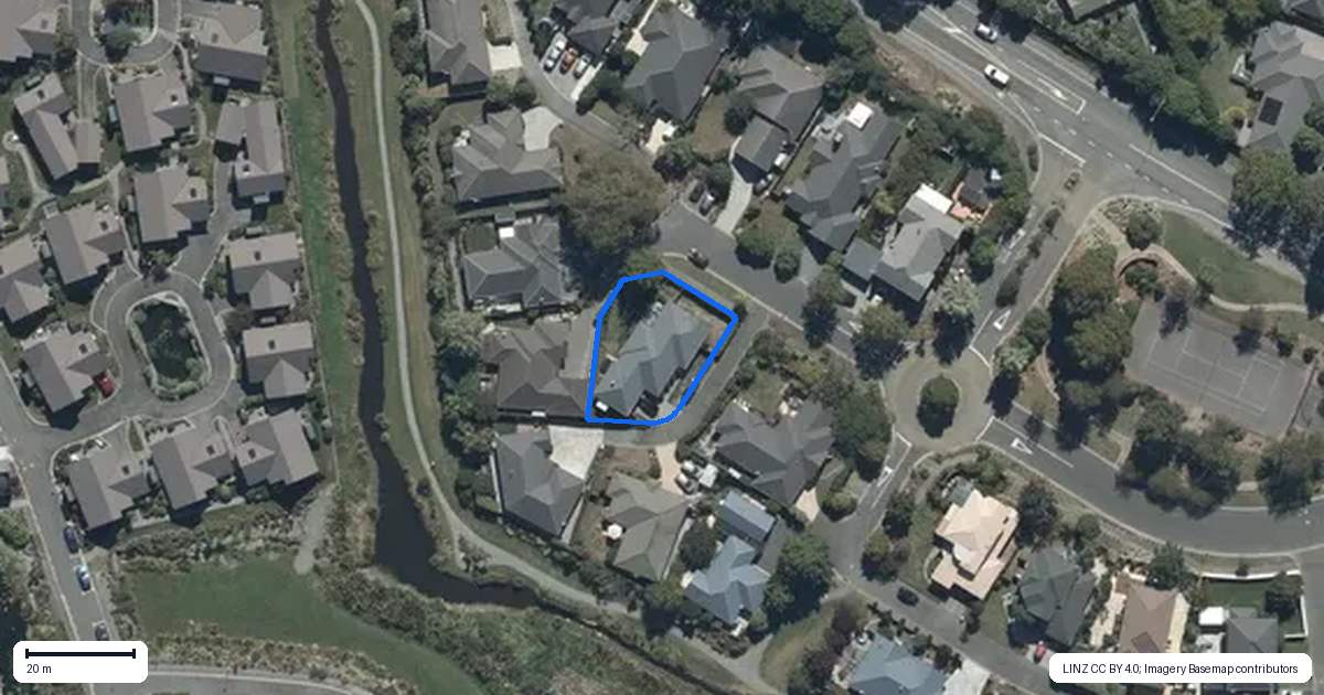 Property context map for 10 Limes Avenue, Parklands, Christchurch