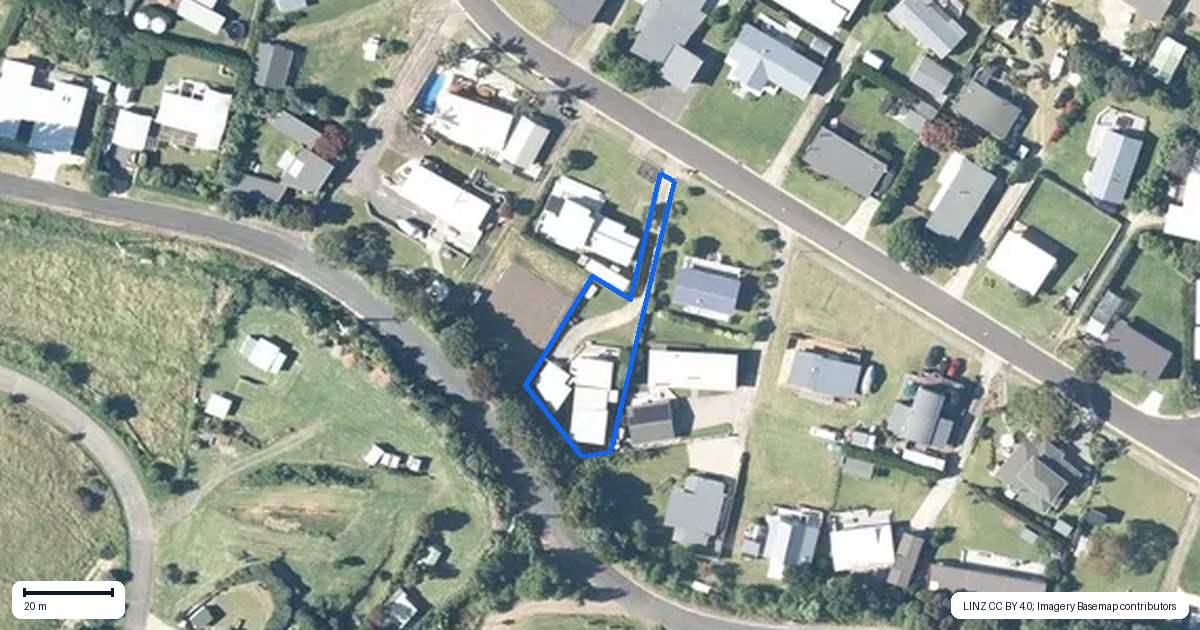 Property context map for 124 Opera Place, Whangapoua, Coromandel