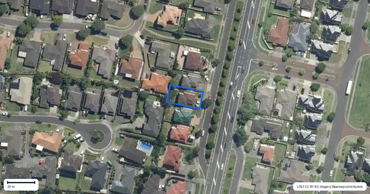 Property context map for 454 Chapel Road, East Tamaki, Auckland