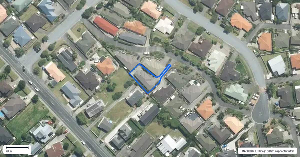 Property context map for 16 Elan Place, Stanmore Bay, Whangaparaoa