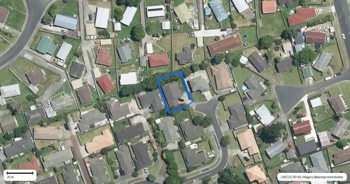 Property context map for 5 Loris Place, Papakura