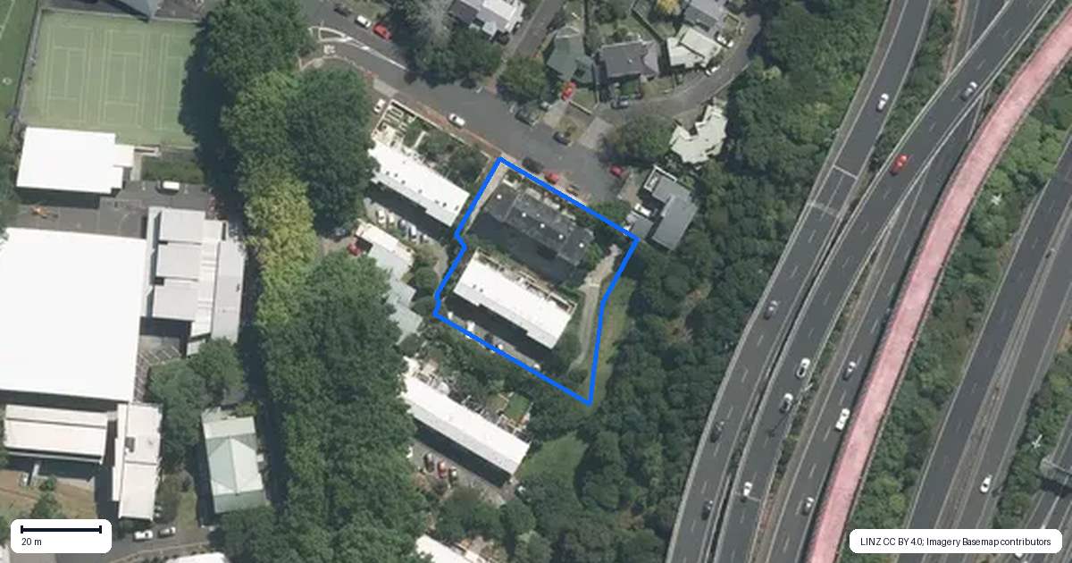 Property context map for 46A Beresford Street Central, Freemans Bay, Auckland