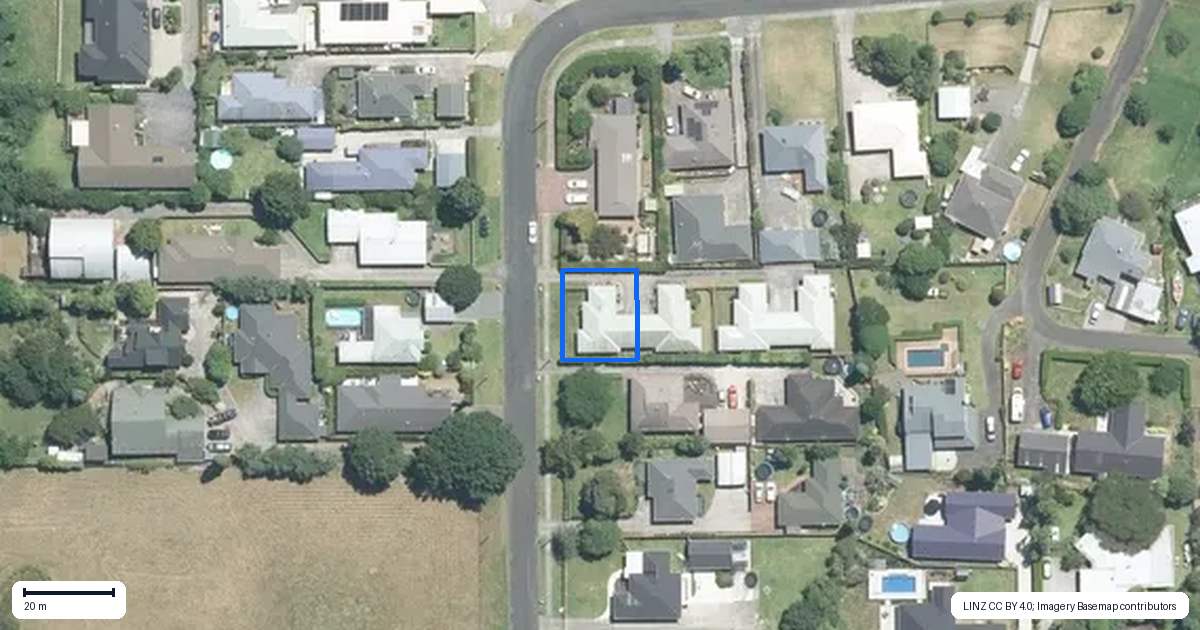 Property context map for 23 George Crescent, Buckland, Pukekohe