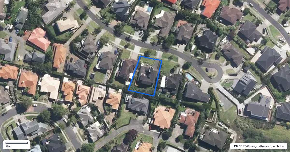 Property context map for 23 Dunvegan Rise, East Tamaki Heights, Auckland
