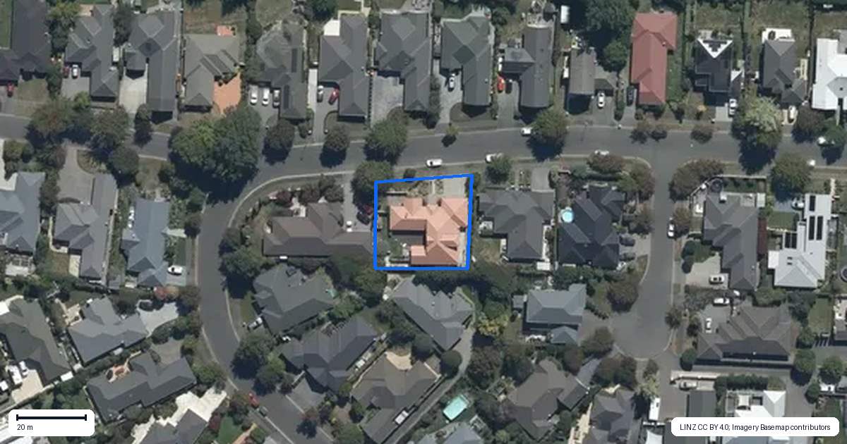 Property context map for 40 Woodhurst Drive, Casebrook, Christchurch