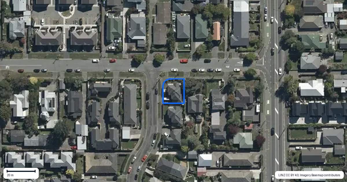 Property context map for 1 Trist Place, Edgeware, Christchurch