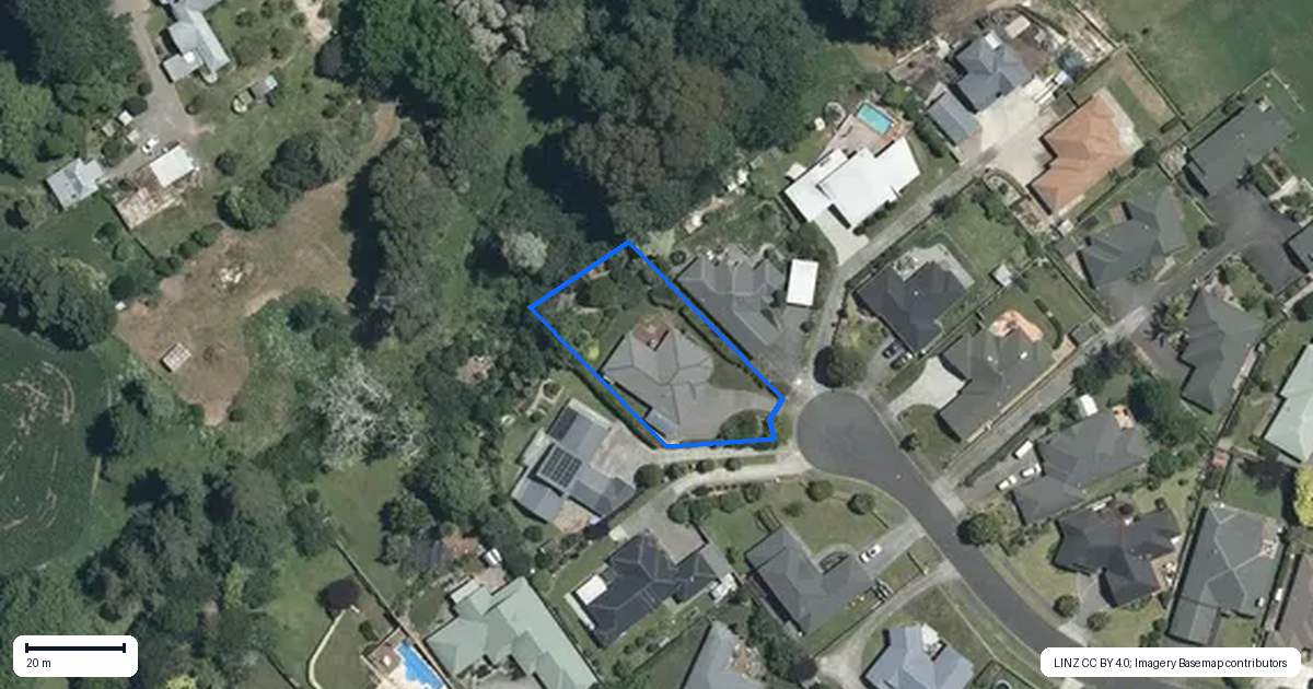 Property context map for 24 Sequoia Place, Morrinsville