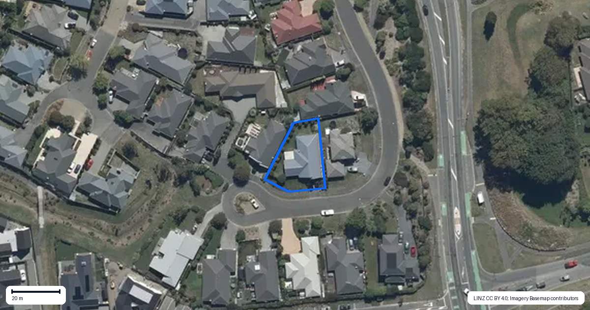 Property context map for 54 Limes Avenue, Parklands, Christchurch
