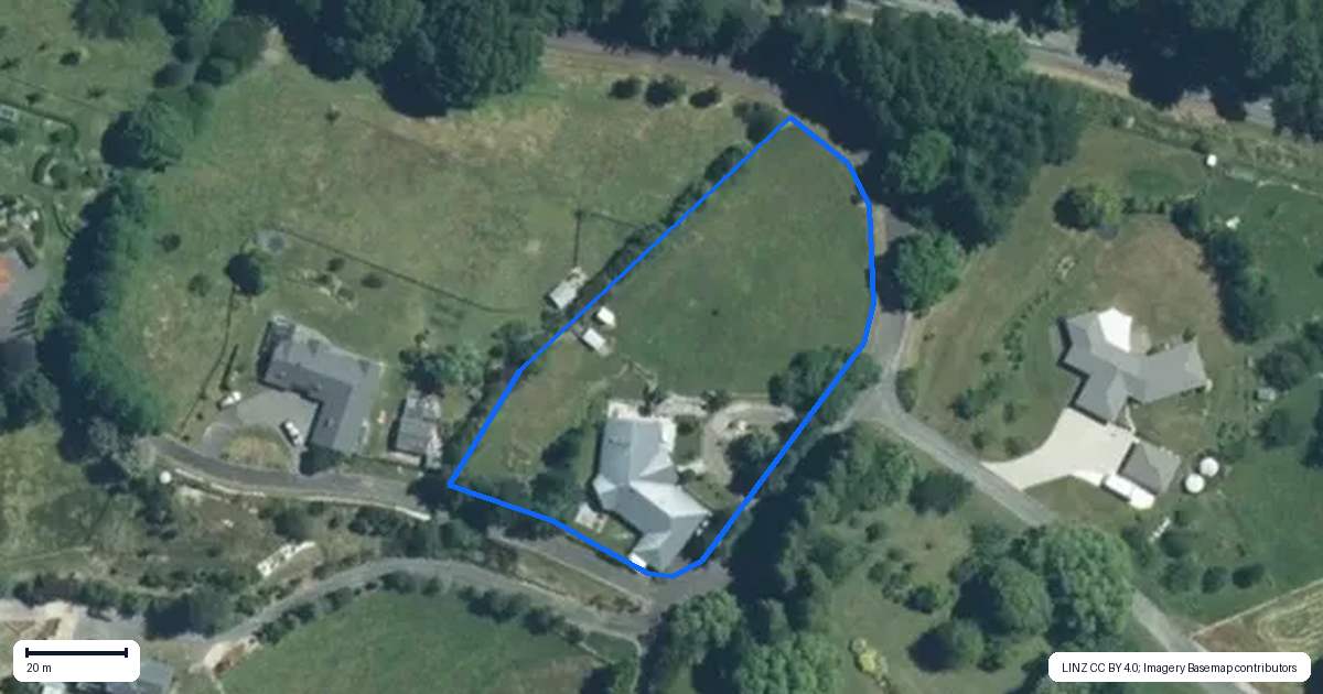 Property context map for 153 Palmer Mill Road, Wairakei, Taupo