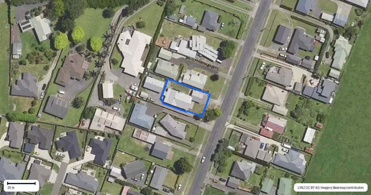 Property context map for 92 Park Road, Katikati