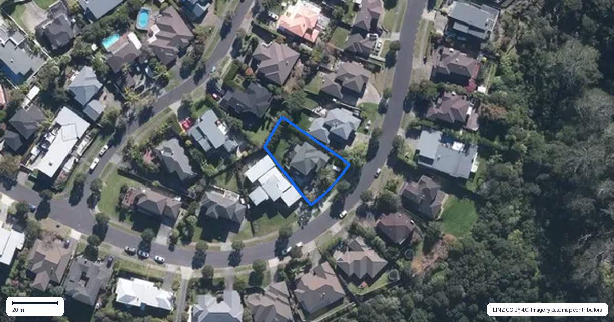 Property context map for 47 Kittiwake Drive, Schnapper Rock, Auckland