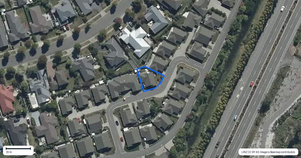 Property context map for 11 Northwood Villas, Northwood, Christchurch