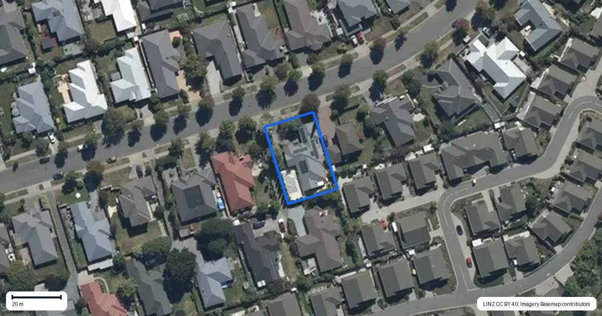 Property context map for 75 O'Neill Avenue, Northwood, Christchurch