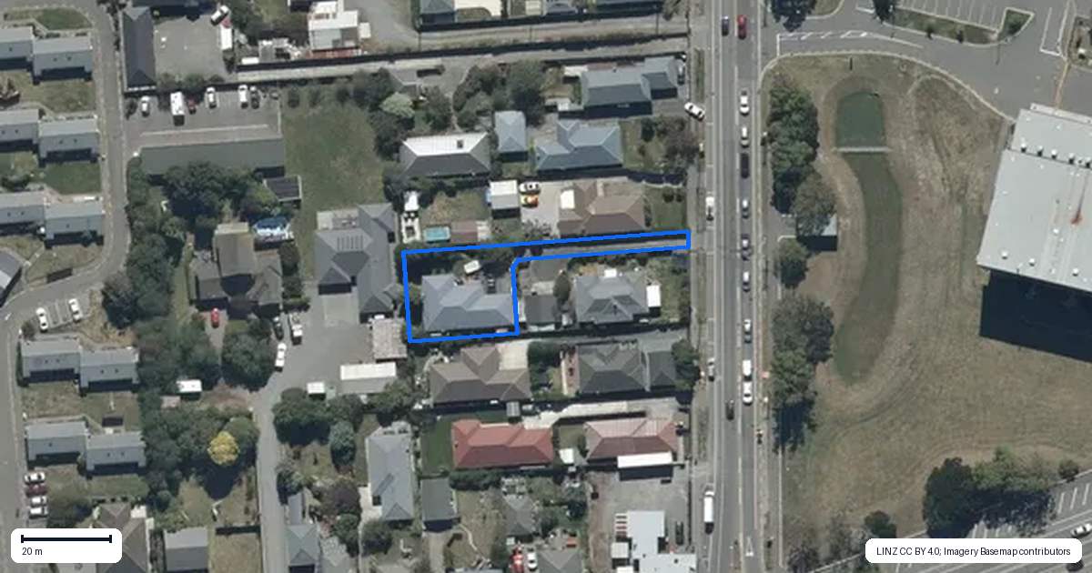Property context map for 289A Burwood Road, Burwood, Christchurch
