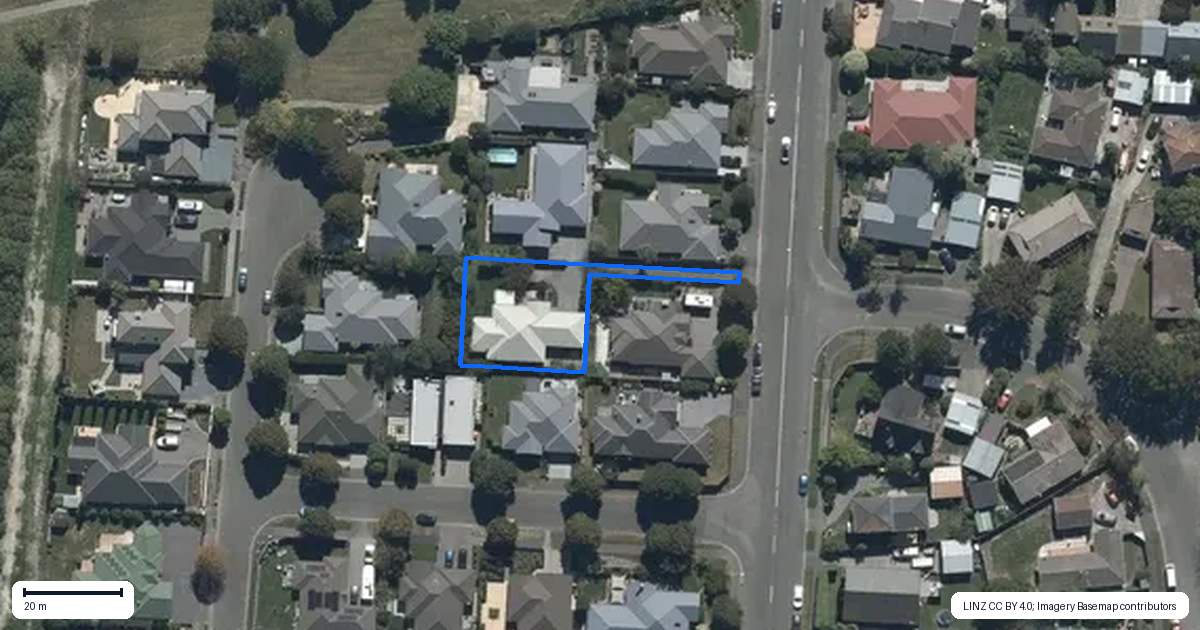 Property context map for 53 Grimseys Road, Redwood, Christchurch