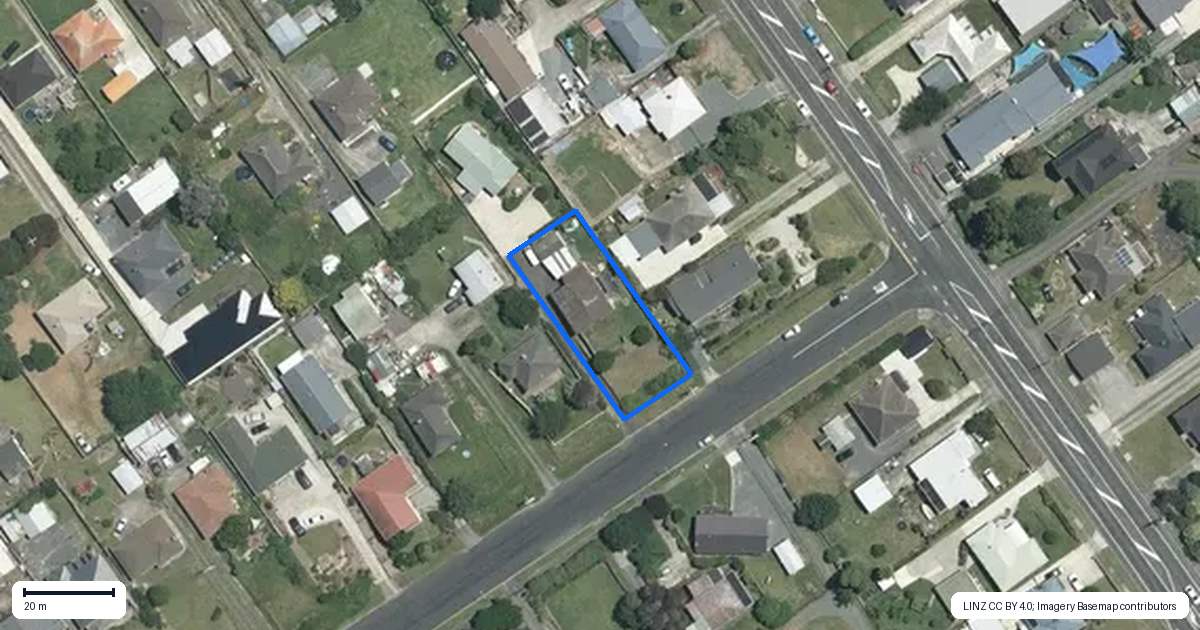 Property context map for 2 Terrace Avenue, Morrinsville
