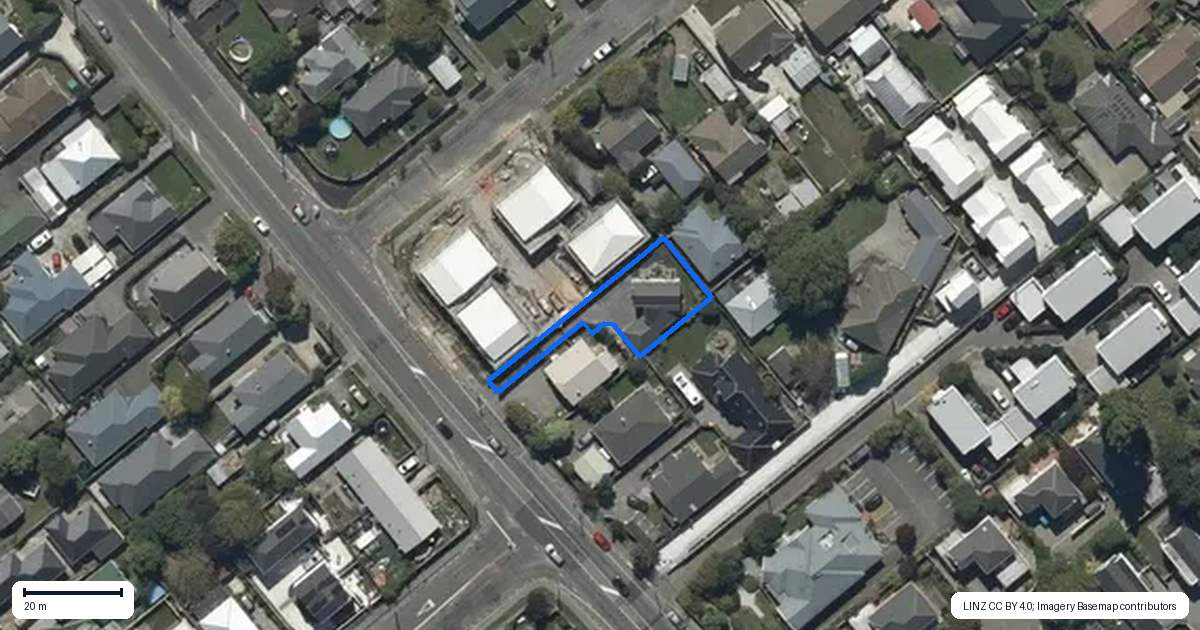 Property context map for 414A Barrington Street, Spreydon, Christchurch