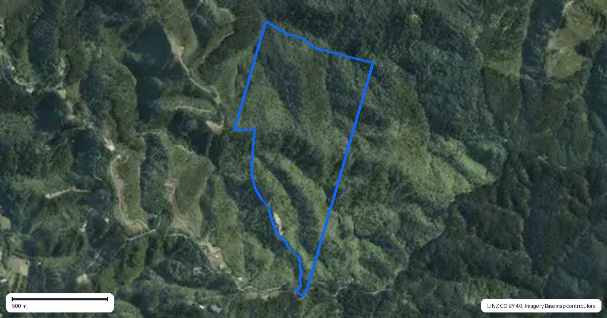 Property context map for 460 Otau Mountain Road, Clevedon