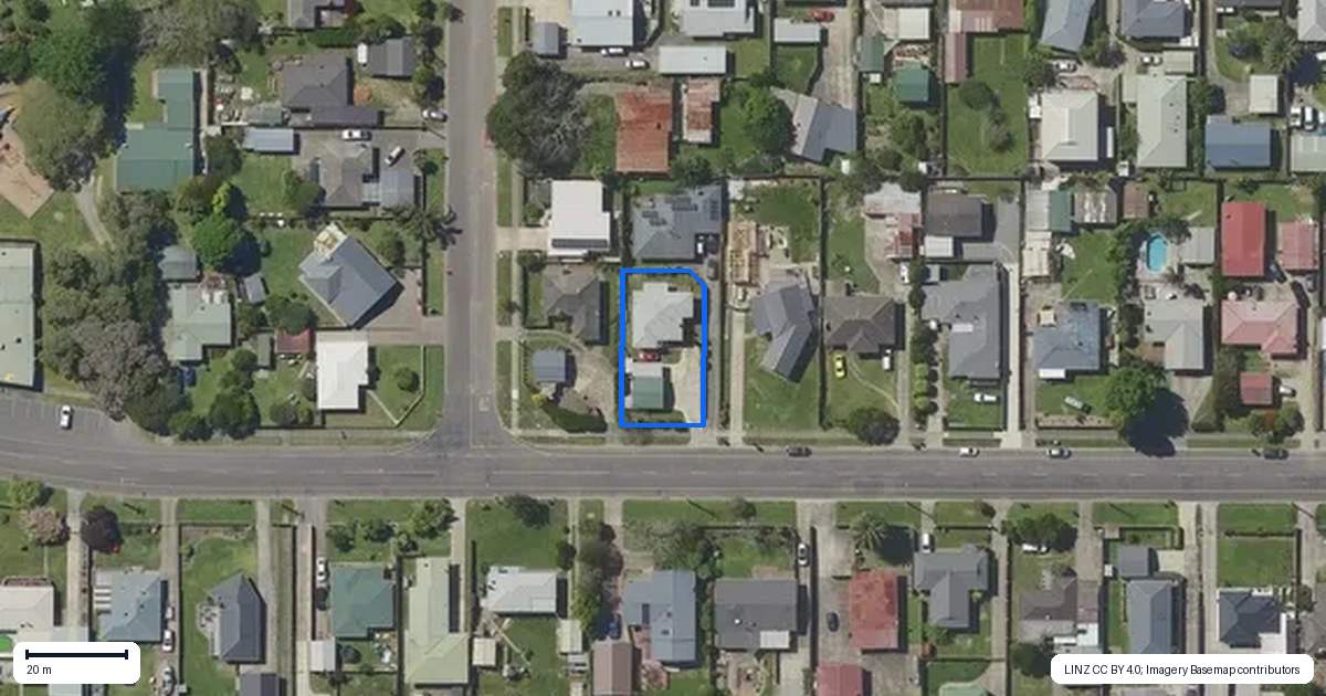 Property context map for 182 James Street, Whakatane