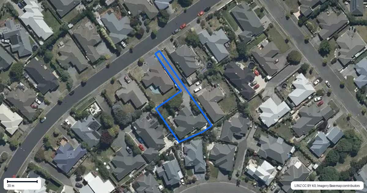 Property context map for 26 Kapiti Street, Parklands, Christchurch