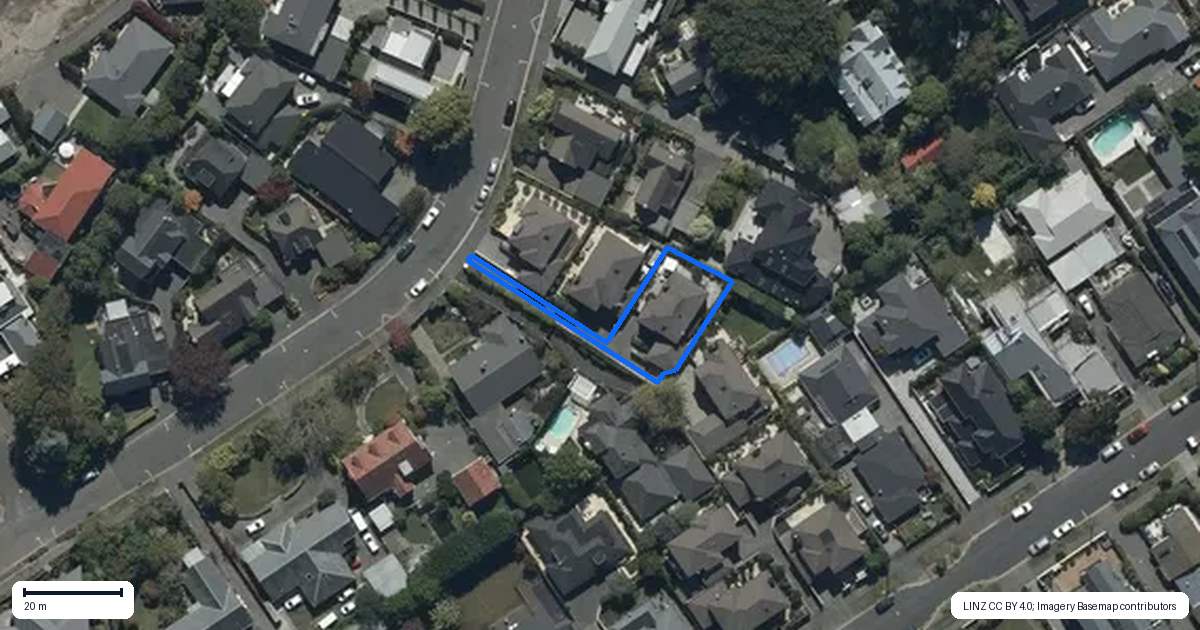 Property context map for 40B McDougall Avenue, St Albans, Christchurch