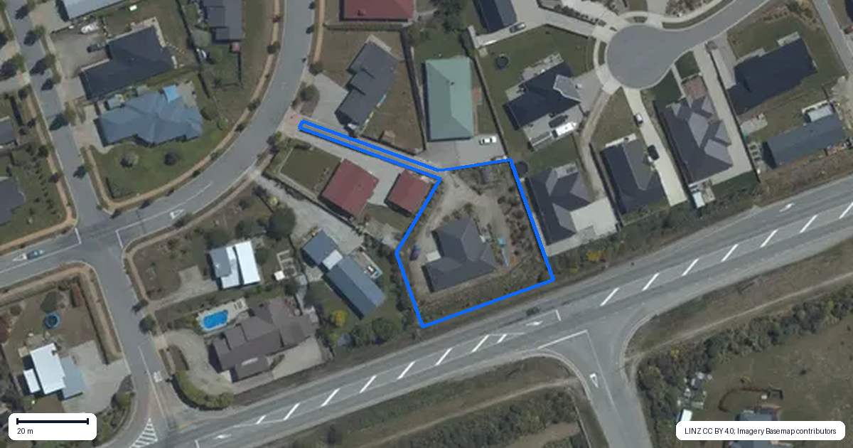 Property context map for 21 Frye Crescent, Albert Town, Wanaka