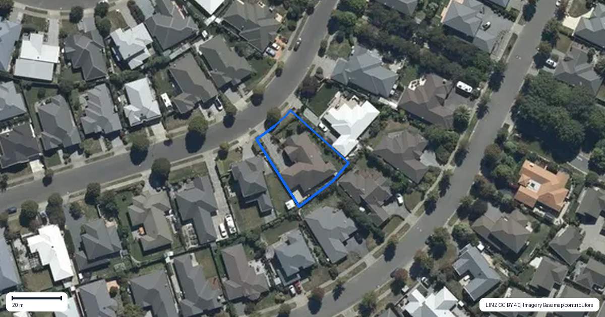 Property context map for 21 Mistral Road, Northwood, Christchurch