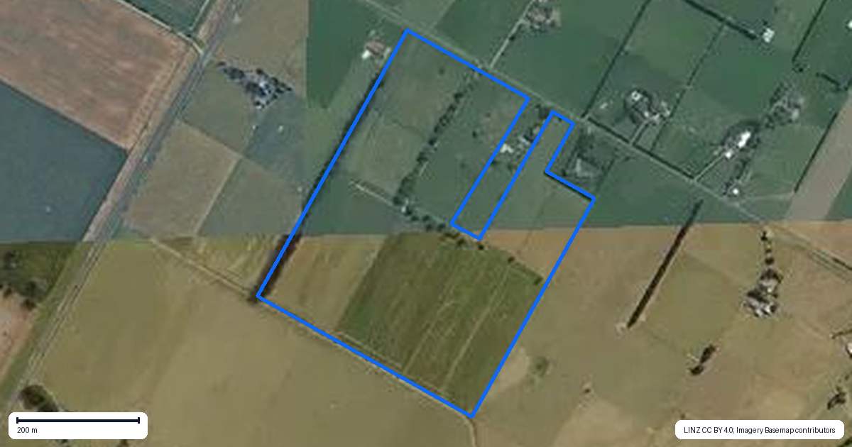 Property context map for 40 Almadale Road, Cheltenham, Feilding