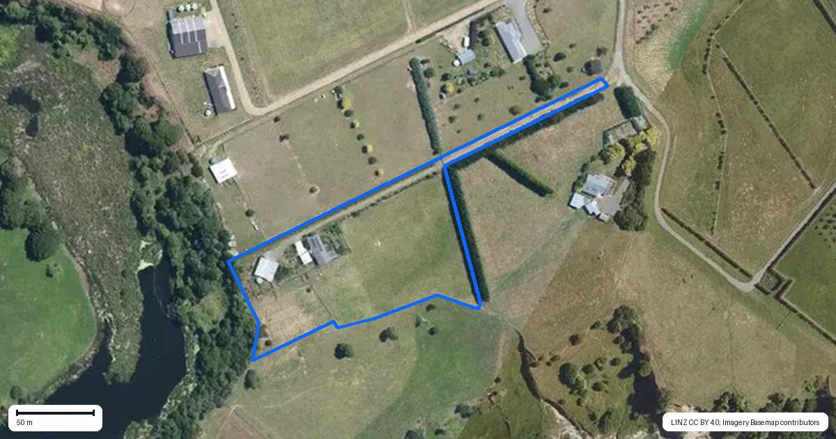 Property context map for 42 Cowper Side Road, Dannevirke