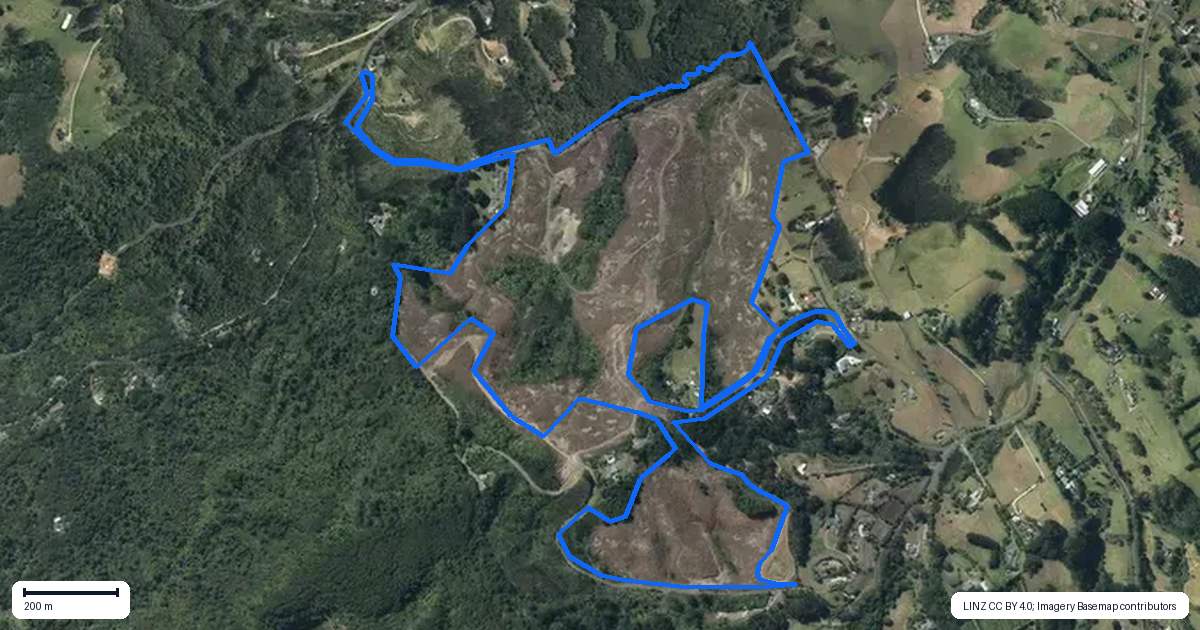 Property context map for 66 Bethells Road, Waitakere, Auckland