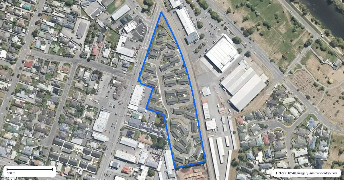 Property context map for 29/150 Williams Street, Kaiapoi